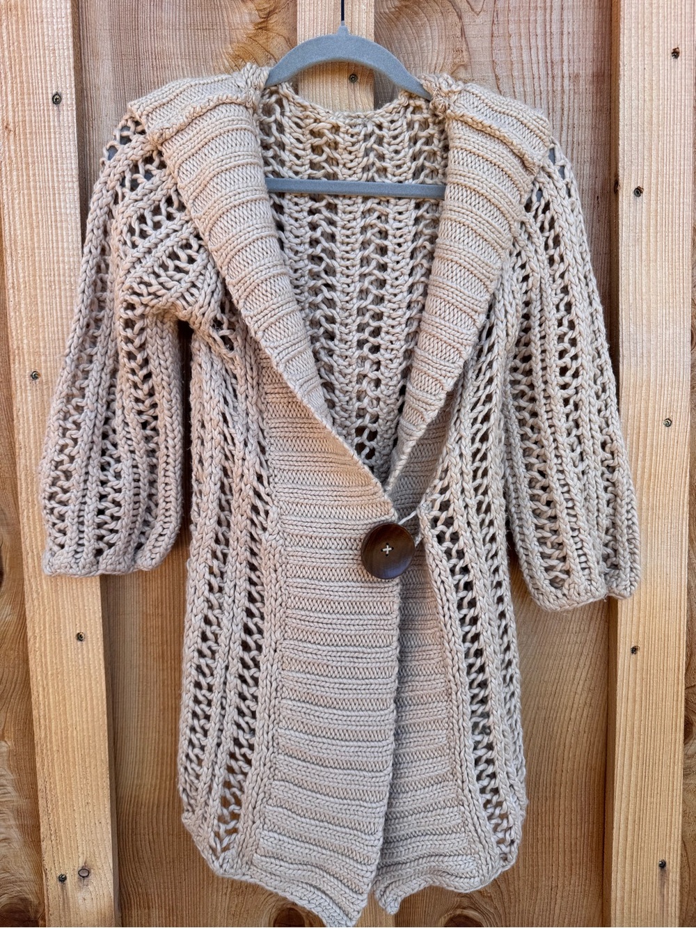 Free People Hooded Cardigan Sz Lg